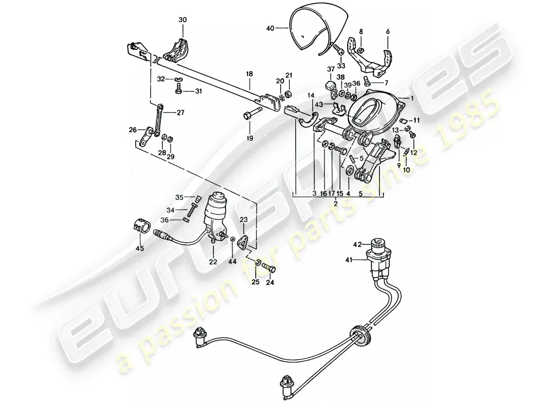 porsche 1994 (928) pop-up headlight parts diagram