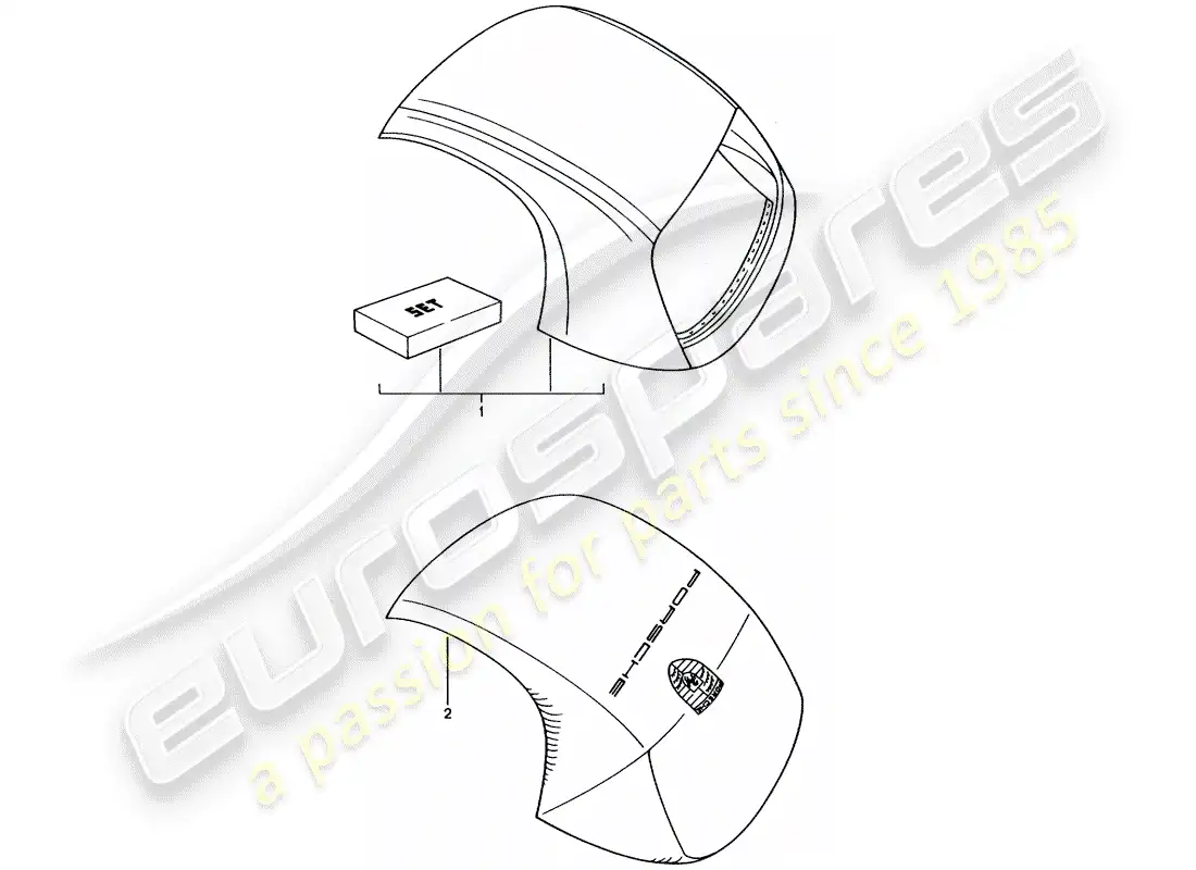 porsche 2006 (tequipment) hardtop parts diagram