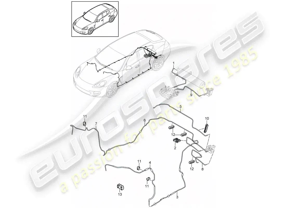 porsche 2016 (panamera 970) self levelling system parts diagram