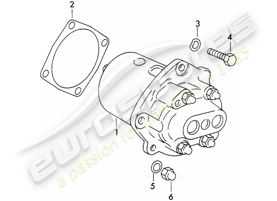 porsche 1964 (356b/356c) oil pump parts diagram