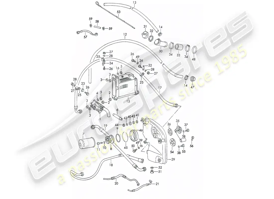 porsche 1973 (911) engine lubrication - d >> - mj 1971 parts diagram