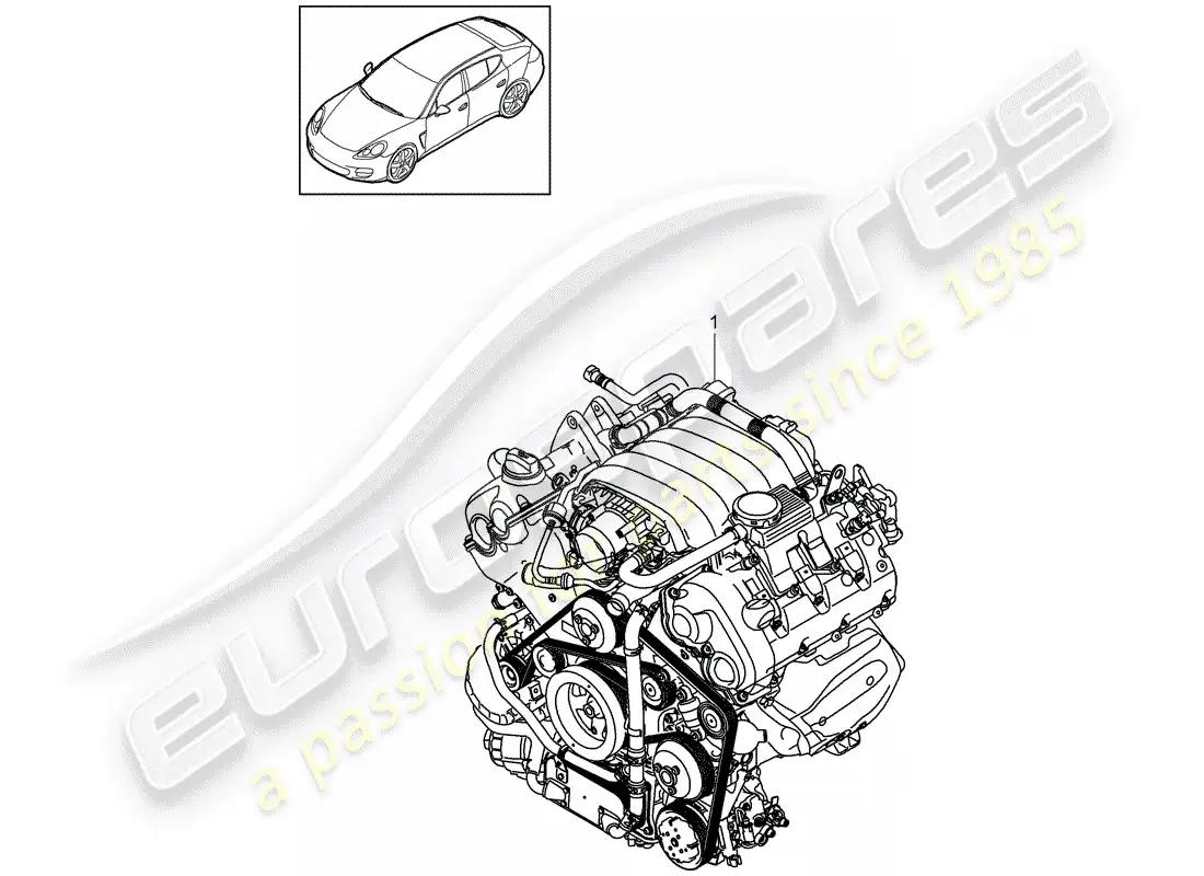 porsche 2012 (panamera 970) replacement engine parts diagram
