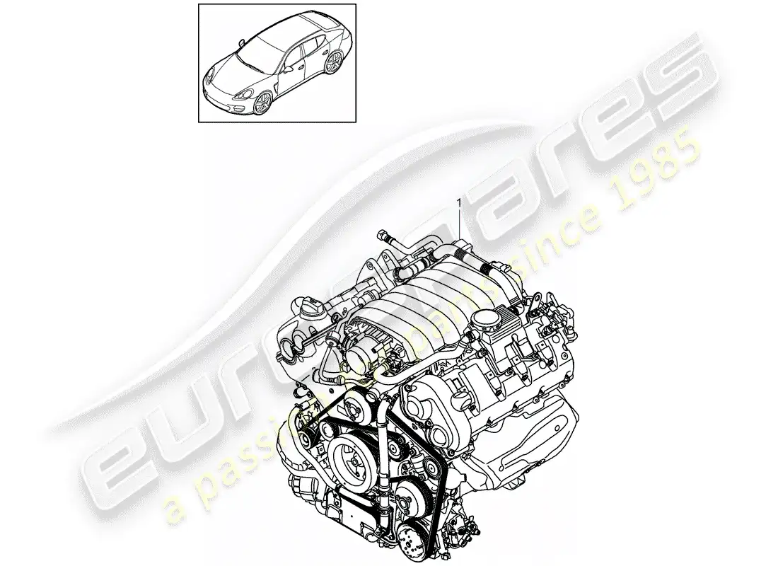 porsche 2012 (panamera 970) replacement engine parts diagram