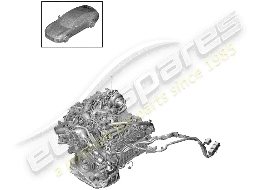 porsche 2019 (panamera 971-1) replacement engine parts diagram
