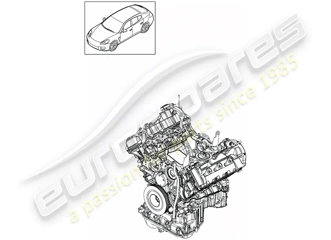 porsche 2012 (panamera 970) long block parts diagram