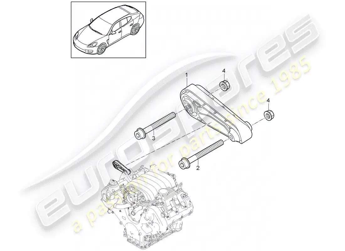 porsche 2013 (panamera 970) engine suspension parts diagram