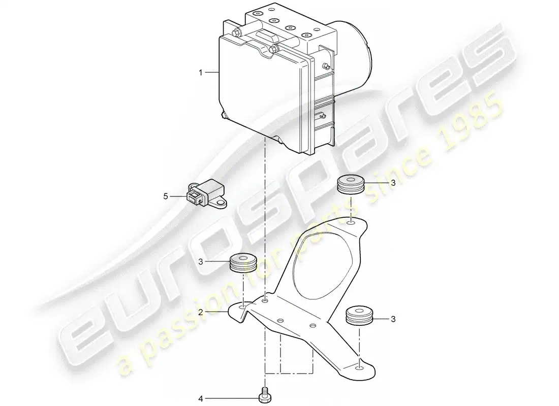 porsche 2009 997-2 turbo / gt2 hydraulic unit parts diagram