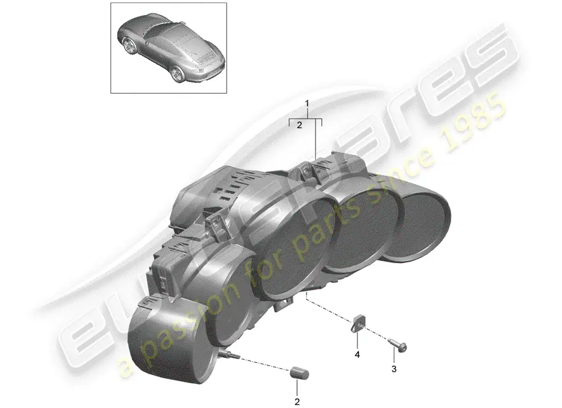 porsche 2015 (991-1) instruments parts diagram