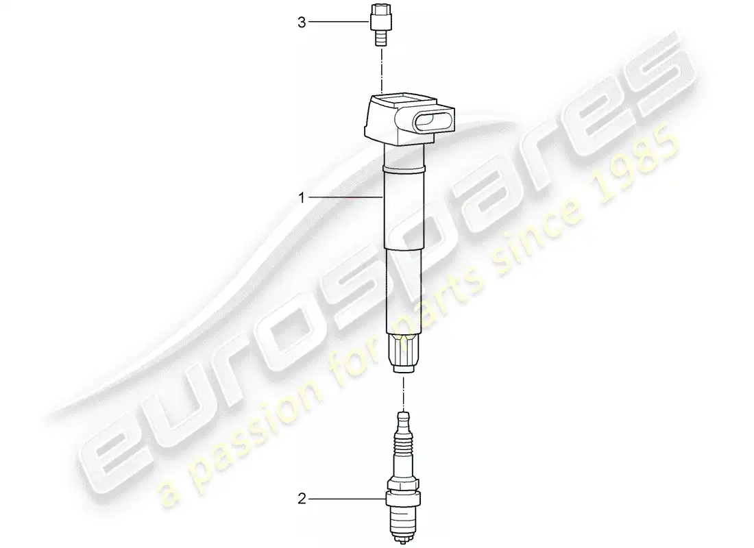 porsche 2009 (cayenne e1 9pa) ignition system part diagram