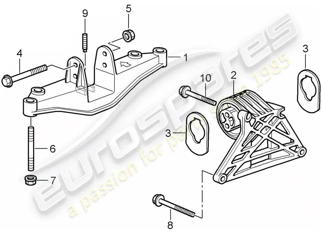 porsche 2008 (987 cayman) engine suspension parts diagram