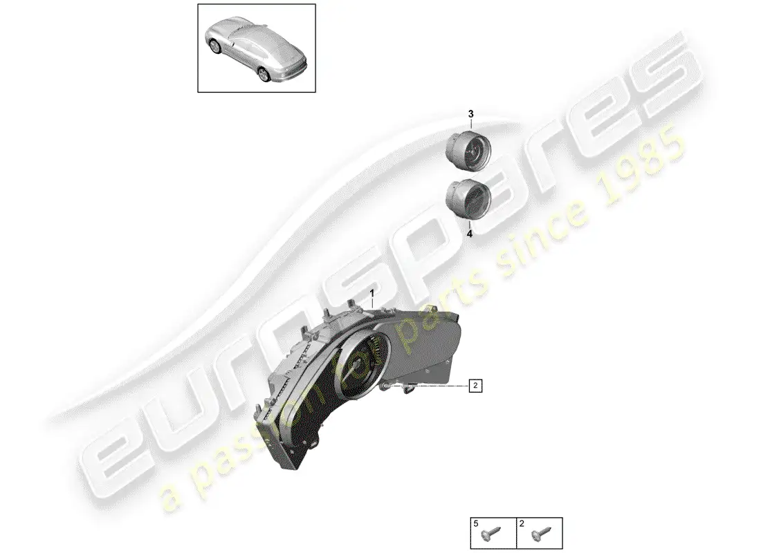 porsche 2017 (panamera 971-1) instrument cluster parts diagram