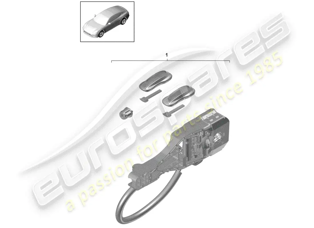 porsche 2020 (panamera 971-1) 1 set lock cylinders parts diagram