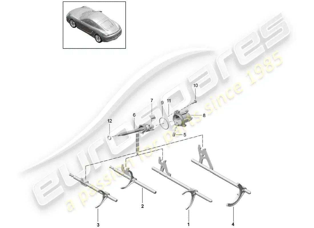 porsche 2020 (718 cayman) manual gearbox parts diagram