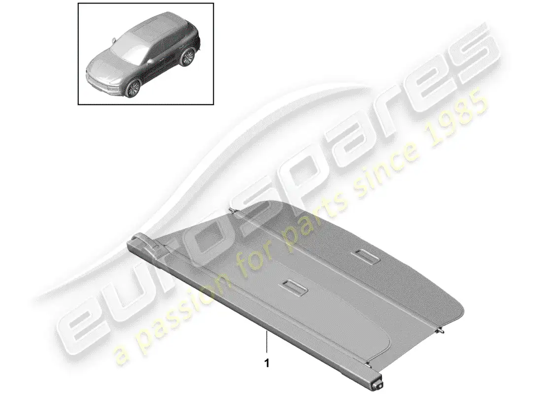 porsche 2018 (cayenne e3 9ya/9yb) cover parts diagram