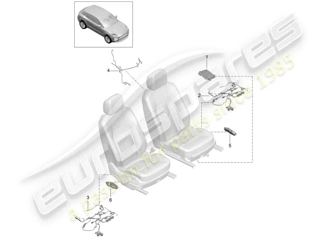 porsche 2020 (macan) electrics part diagram
