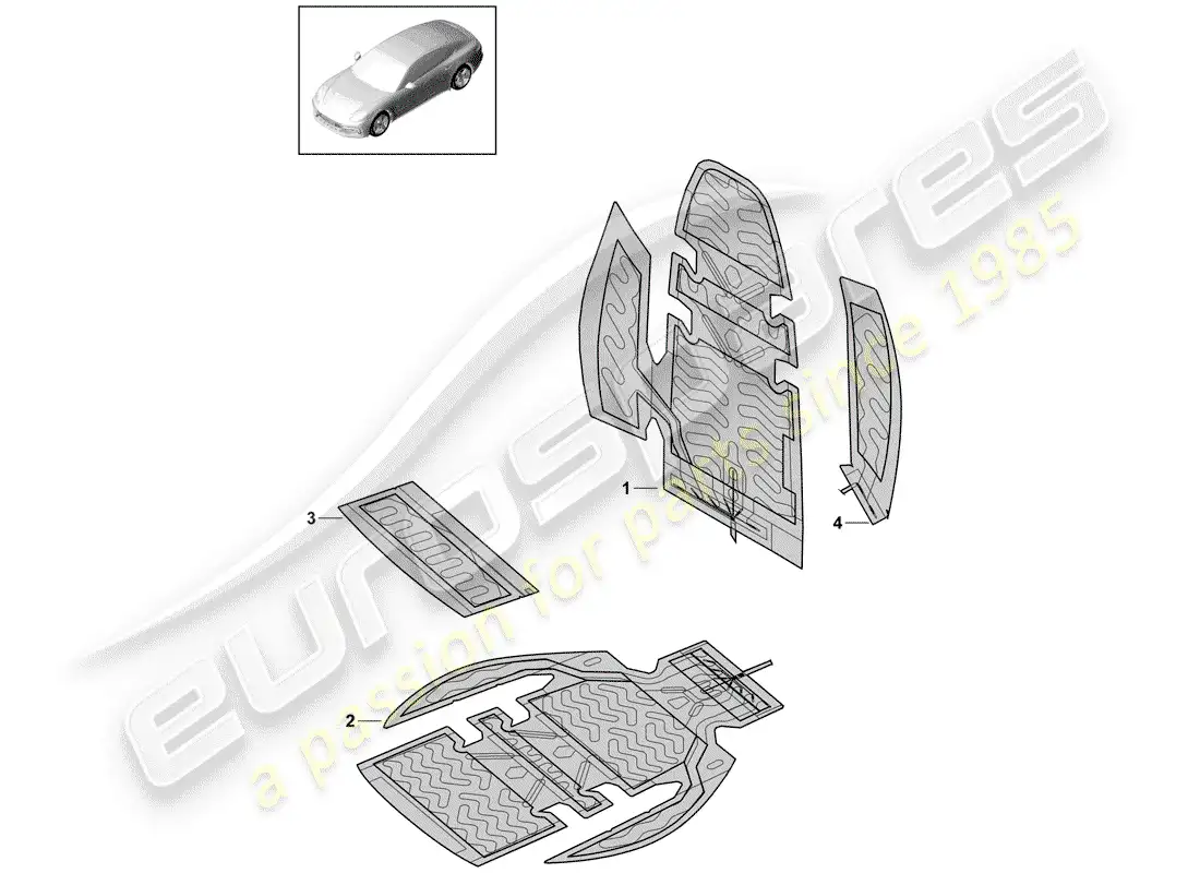 porsche 2020 (panamera 971-1) heater element parts diagram