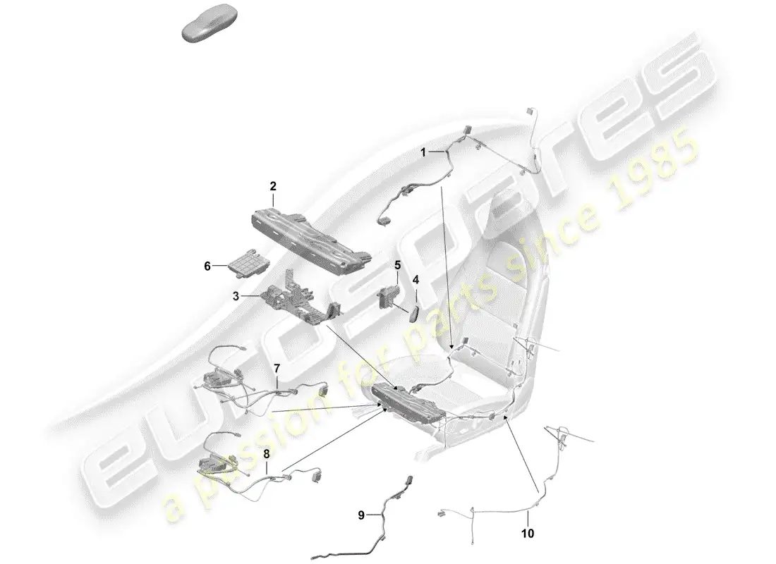 porsche 2020 (718 boxster spyder) wiring harnesses parts diagram