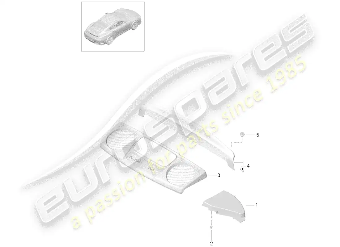 porsche 2017 (991-2 turbo) lining parts diagram