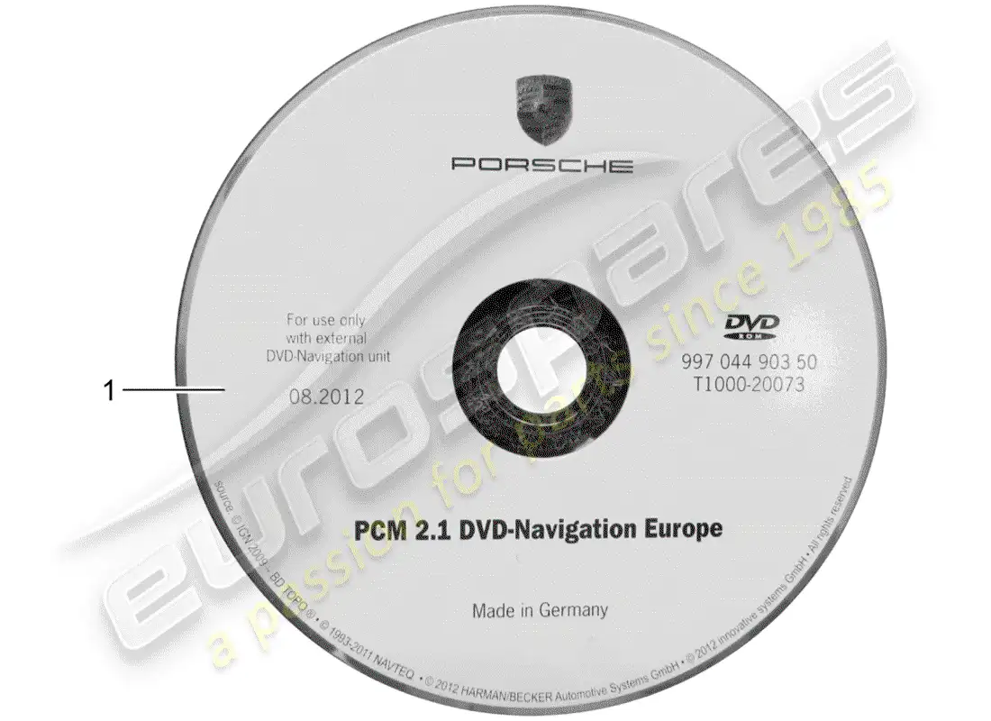 porsche 2006 (tequipment) navigation parts diagram