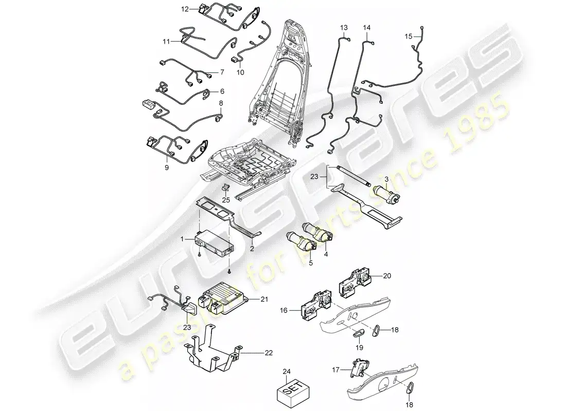 porsche 2011 (987 cayman) wiring harnesses parts diagram
