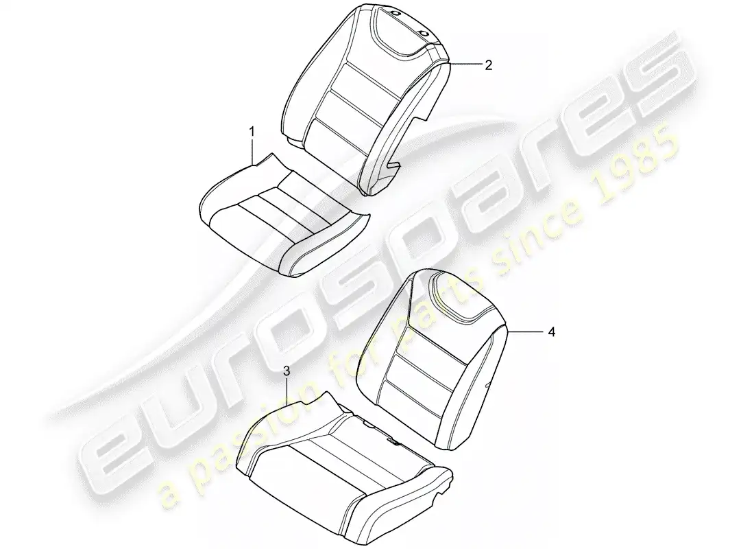 porsche 2010 (cayenne e1 9pa) cover parts diagram