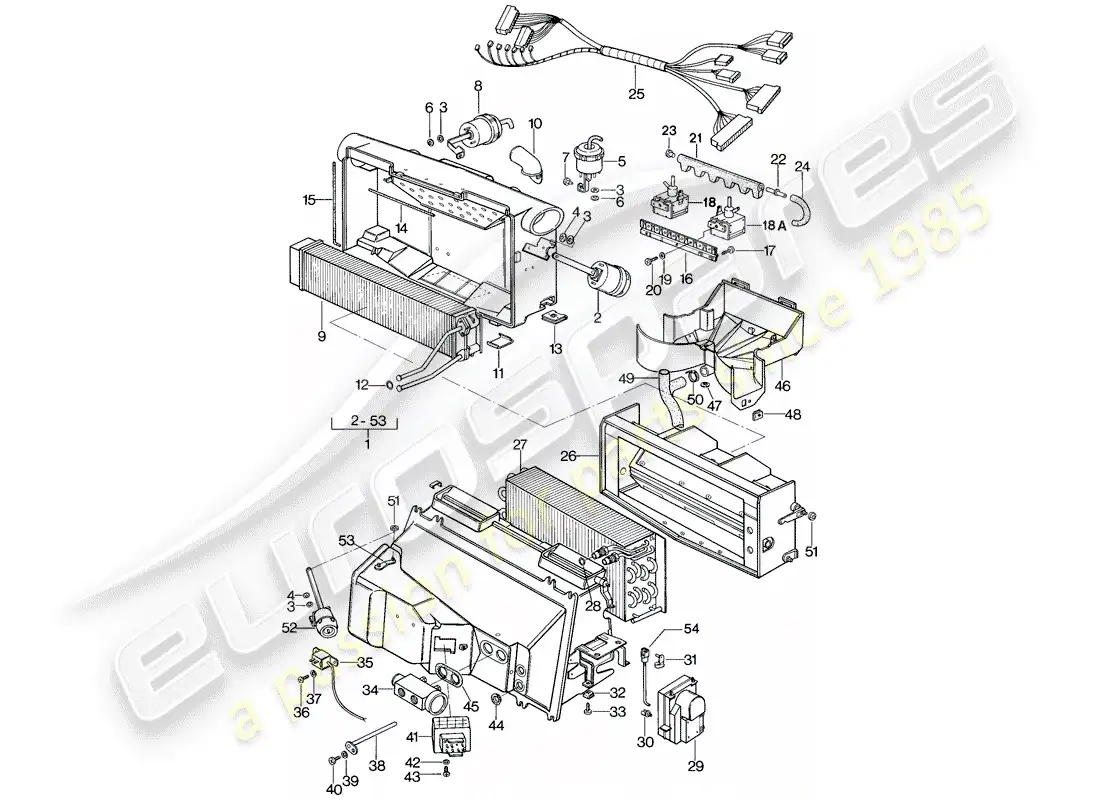 porsche 1980 (928) for - m 573 m 563 - air conditioner parts diagram