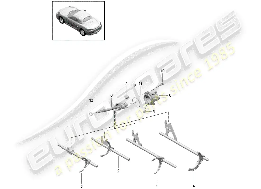 porsche 2018 (718 boxster) manual gearbox parts diagram