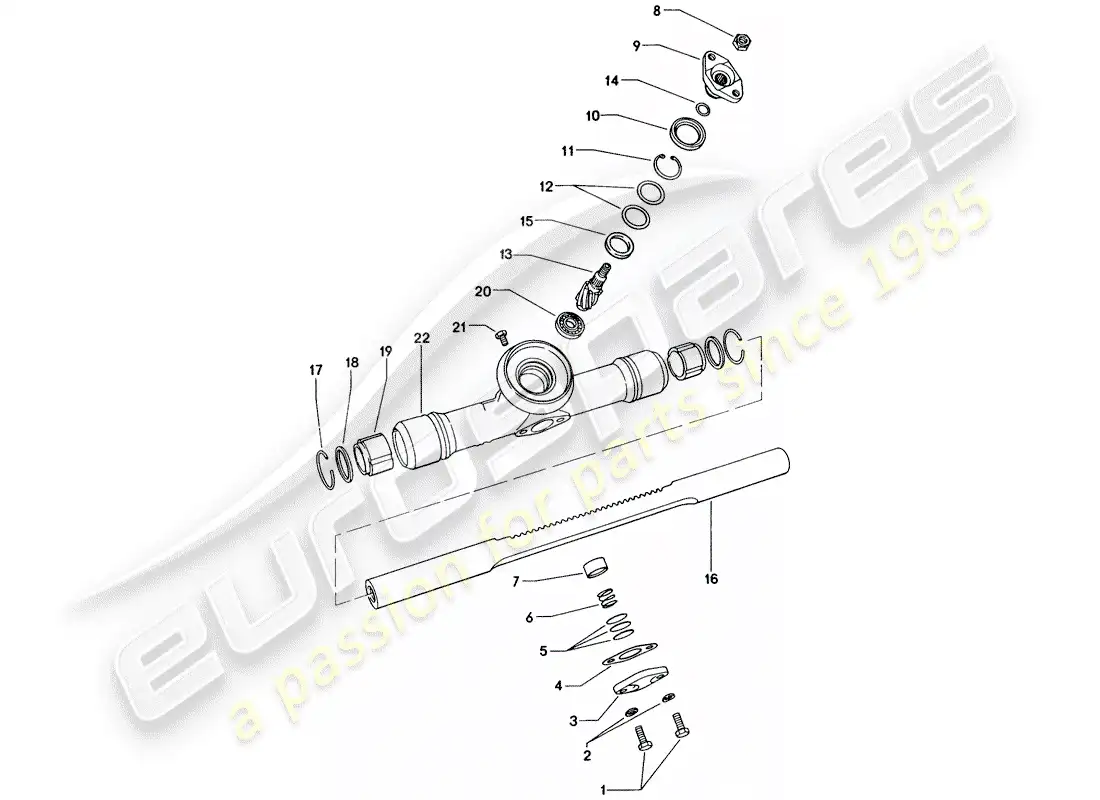 porsche 1976 (914) steering gear - repair material parts diagram
