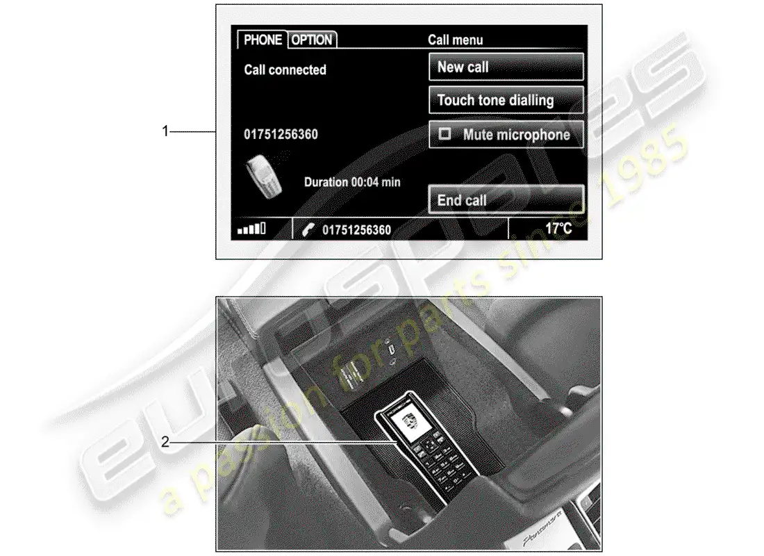 porsche 2016 (tequipment panamera) installation kit parts diagram