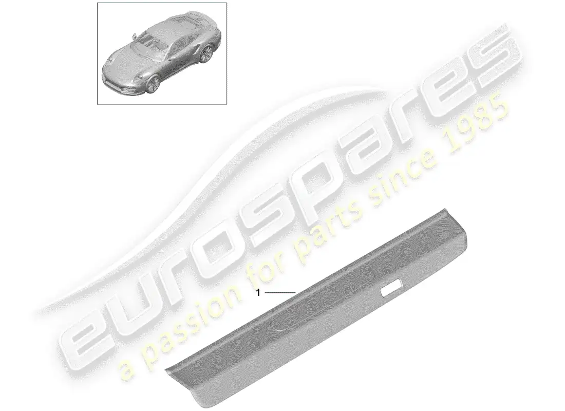 porsche 2016 (991-1 turbo) scuff plate - sill panel parts diagram