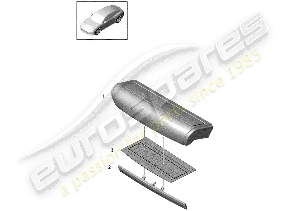 porsche 2019 (panamera 971-1) seat cushion parts diagram