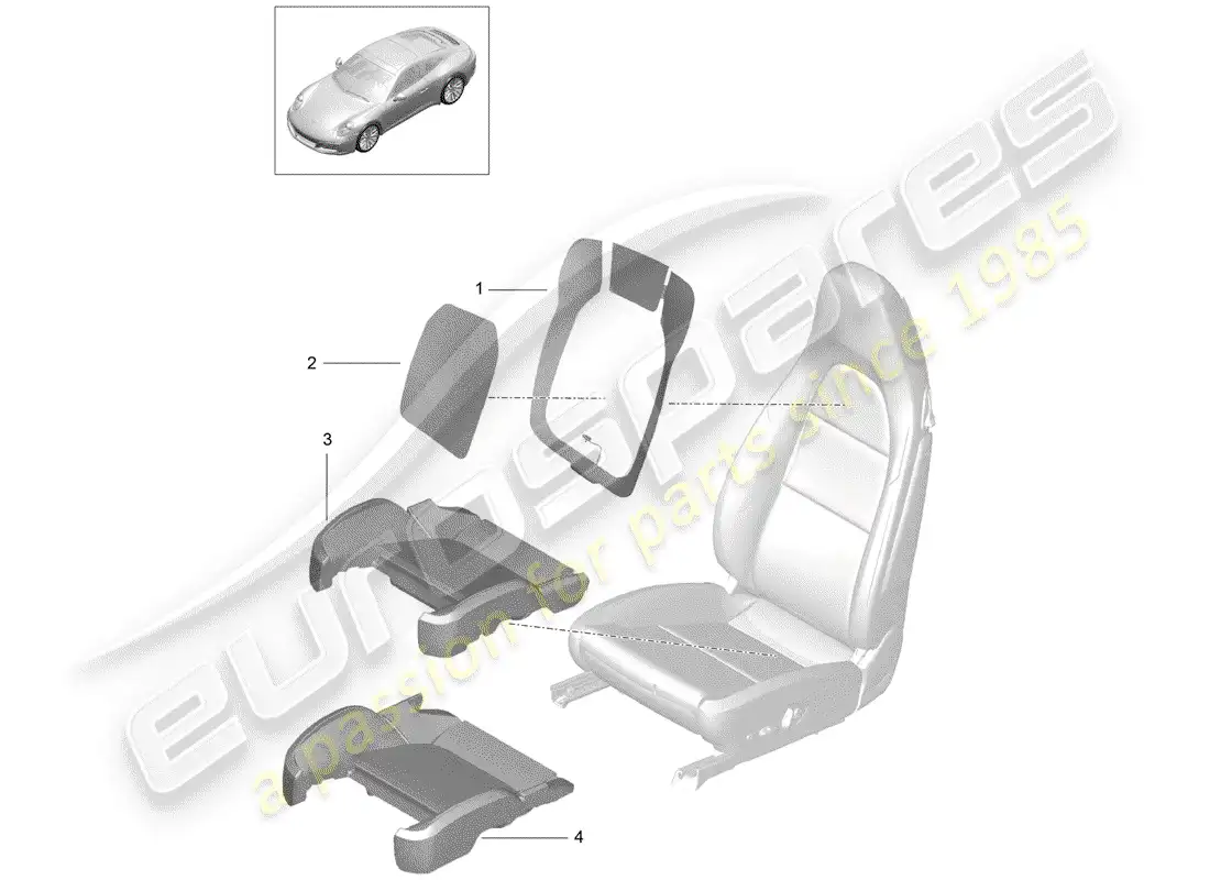 porsche 2018 (991-2) heater element parts diagram