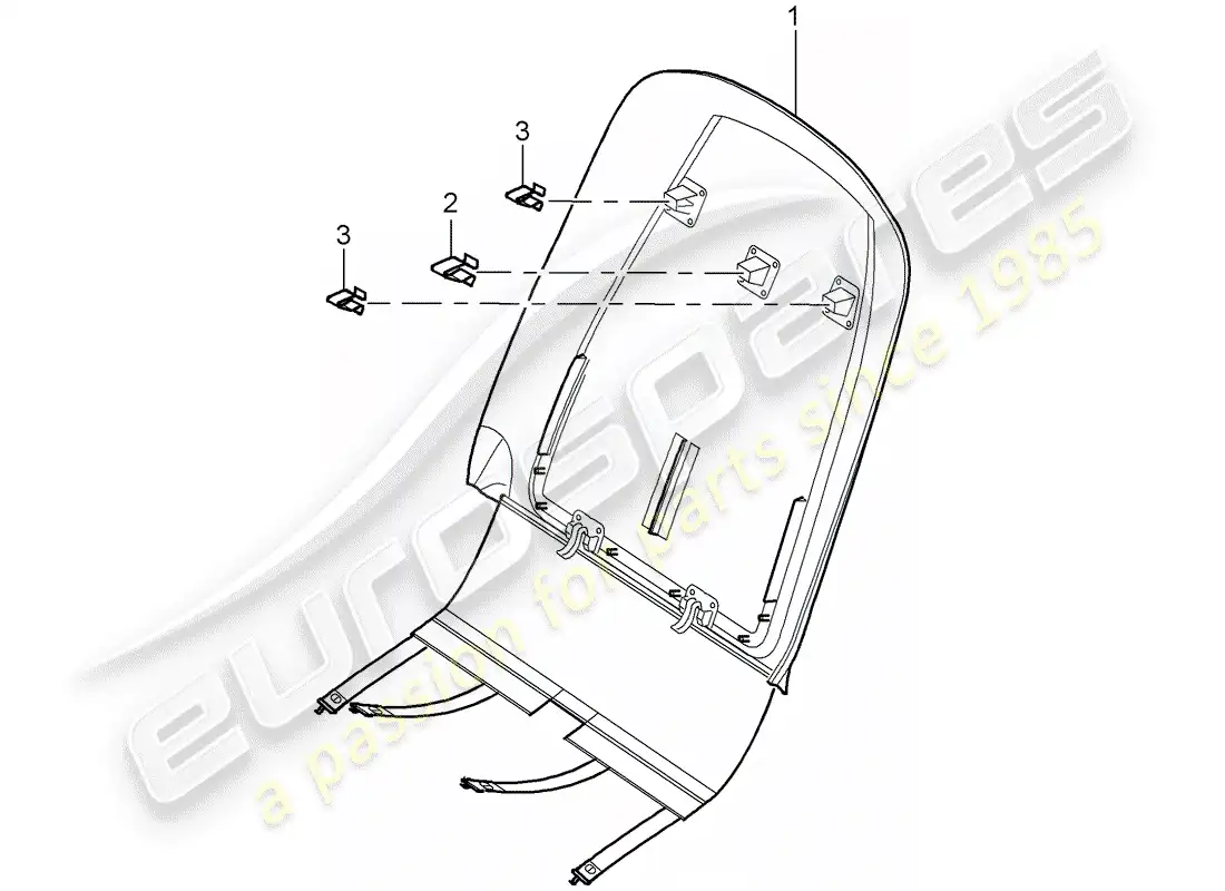 porsche 2010 (cayenne e1 9pa) cover parts diagram