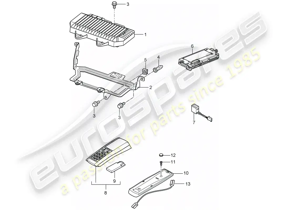 porsche 2009 (cayenne e1 9pa) amplifier part diagram
