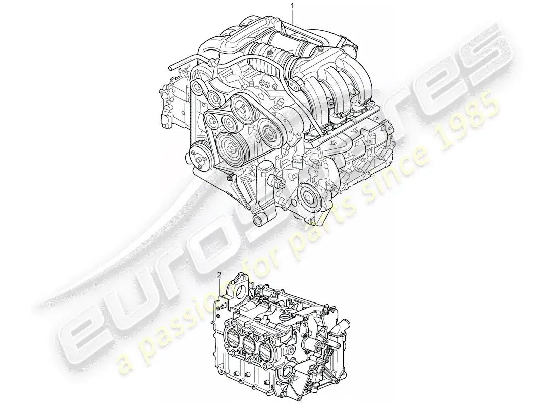 porsche 2005 (987 boxster) replacement engine parts diagram