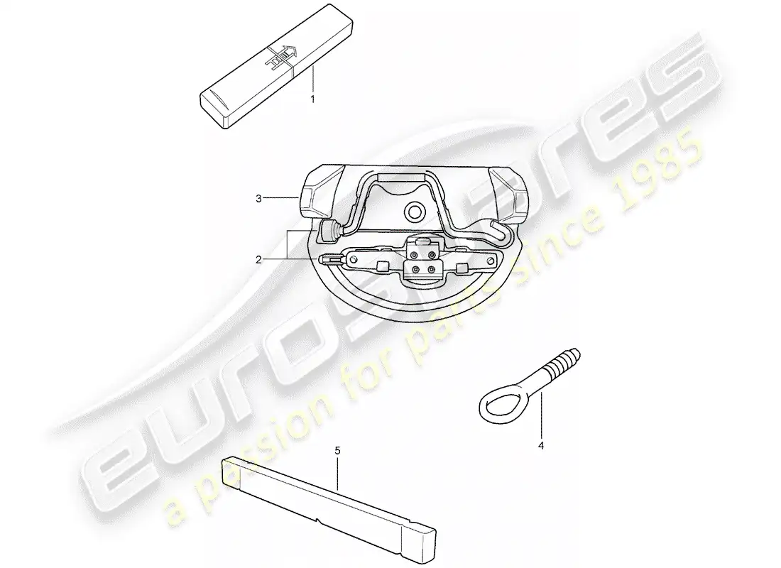 porsche 2005 (987 boxster) tool parts diagram