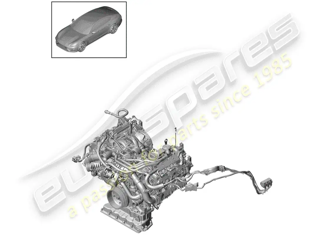 porsche 2019 (panamera 971-1) replacement engine parts diagram