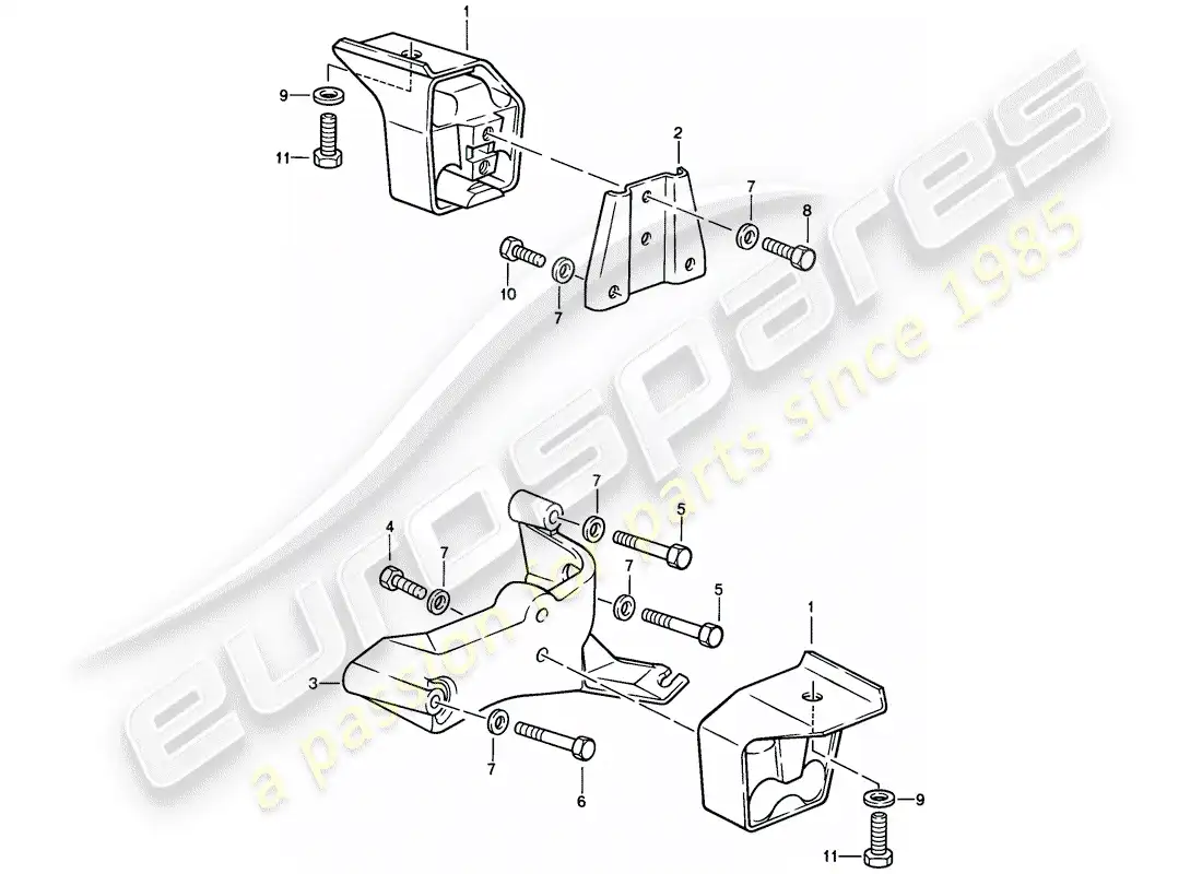 porsche 1987 (924s) transmission suspension - for - automatic transmission parts diagram