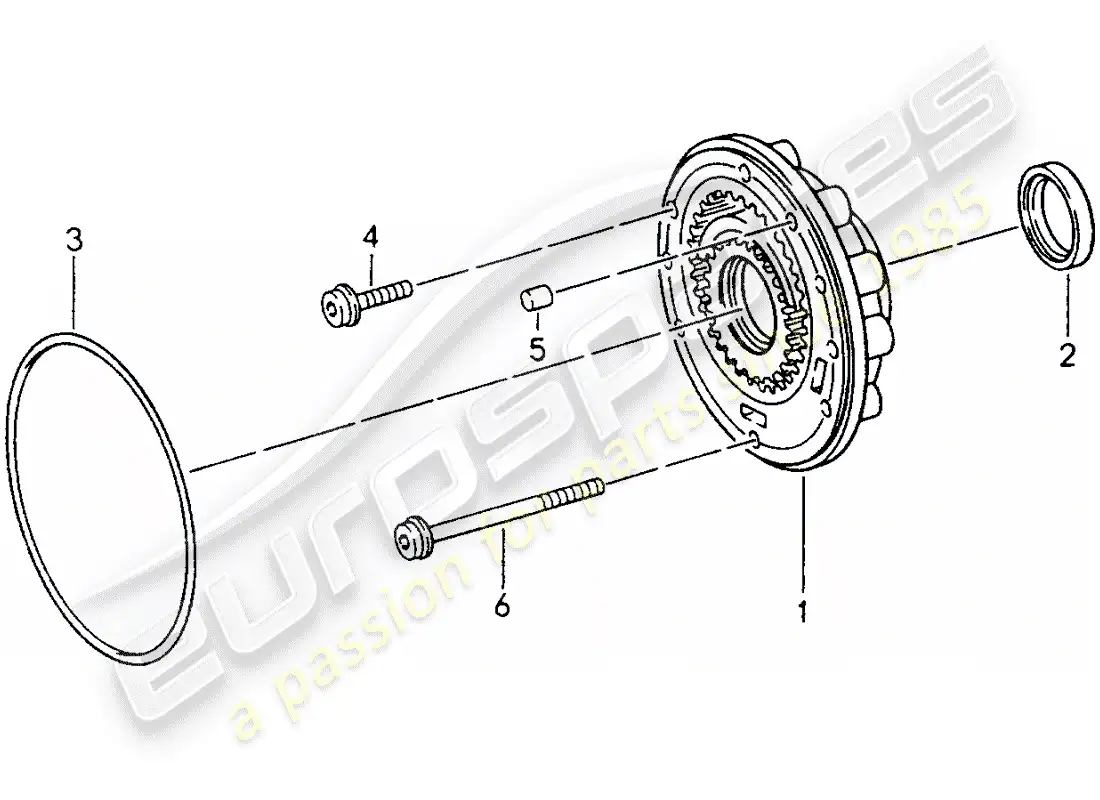 porsche 1996 (993) tiptronic - oil pump parts diagram