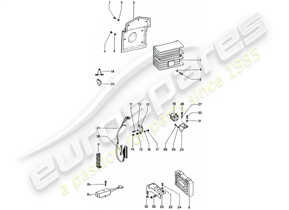 porsche 1972 (914) electrical equipment - engine parts diagram