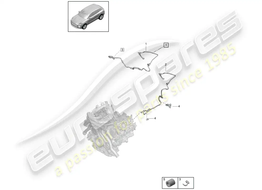 porsche 2019 (macan) vacuum line parts diagram