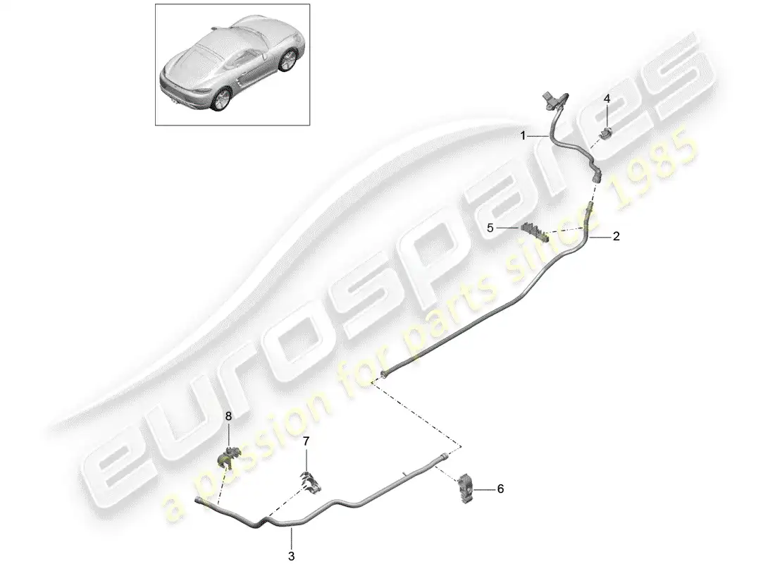 porsche 2019 (718 cayman) vacuum line parts diagram