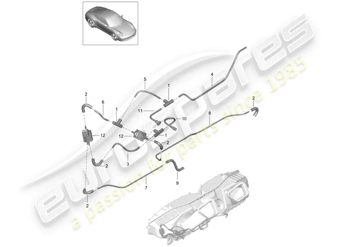 porsche 2013 (991-1) air cleaner parts diagram