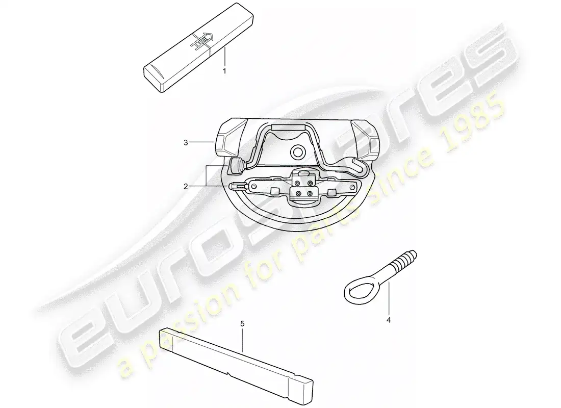 porsche 2012 (987 boxster) tool parts diagram