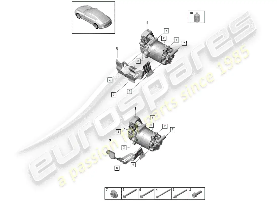 porsche 2020 (panamera 971-1) air conditioner parts diagram