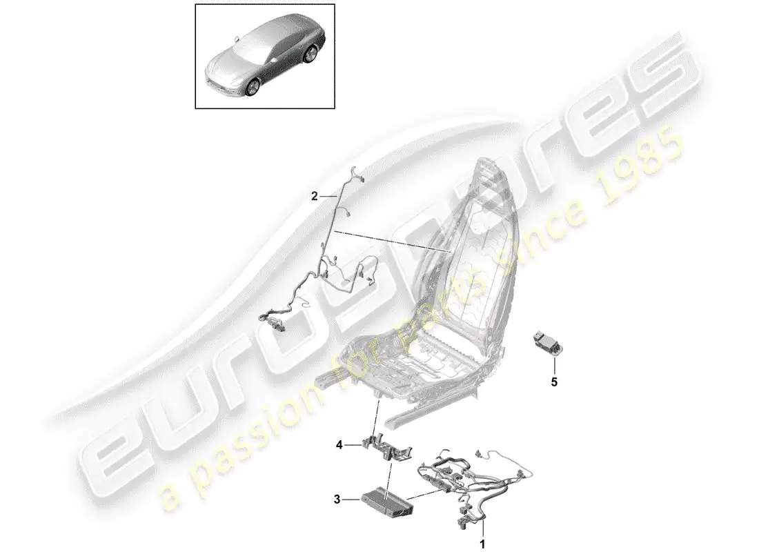 porsche 2017 (panamera 971-1) wiring harnesses parts diagram