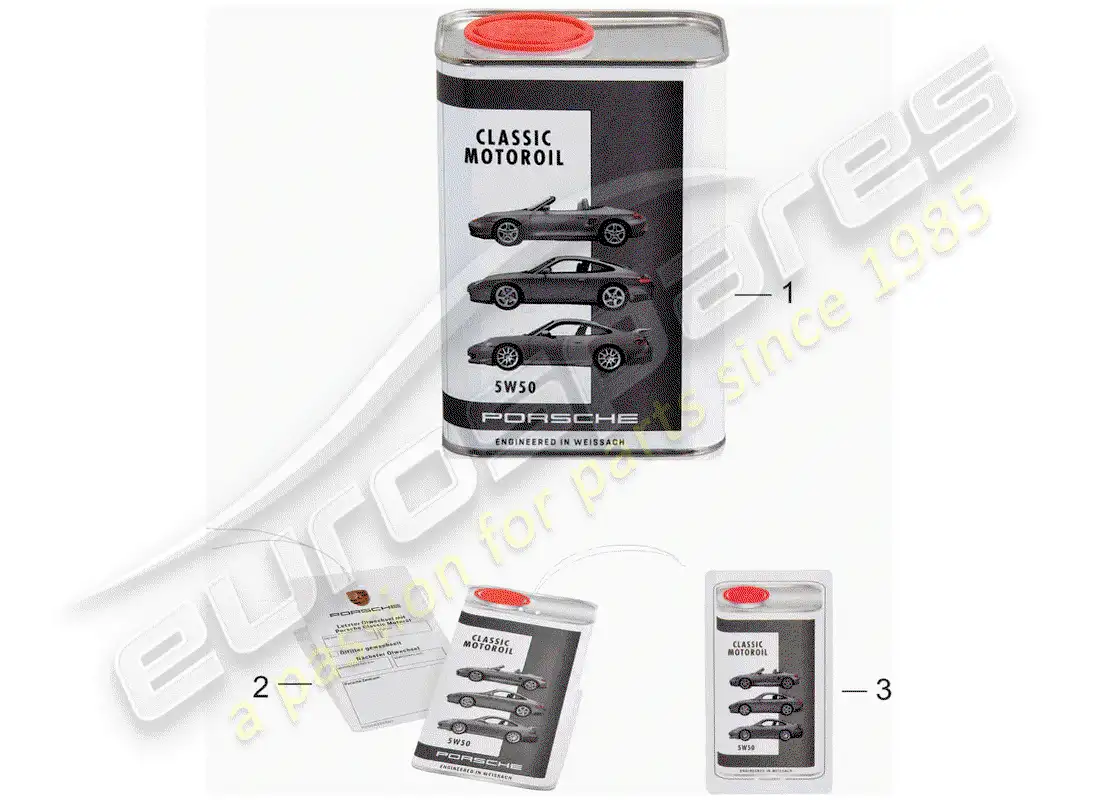 porsche 1998 (986 boxster) engine oil - porsche classic parts diagram