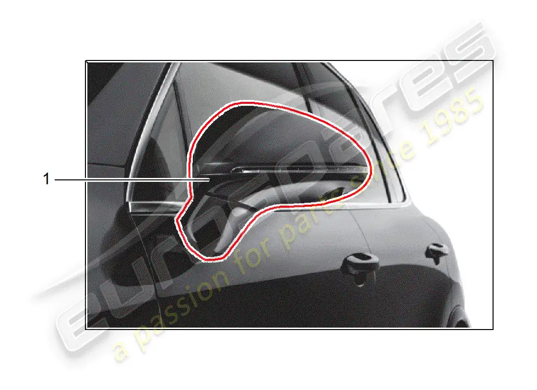 porsche 2013 (tequipment cayenne) rear view mirror parts diagram