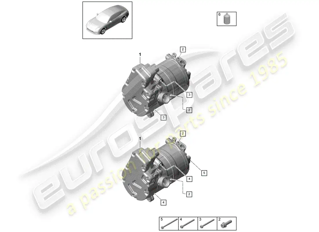 porsche 2017 (panamera 971-1) air conditioner parts diagram