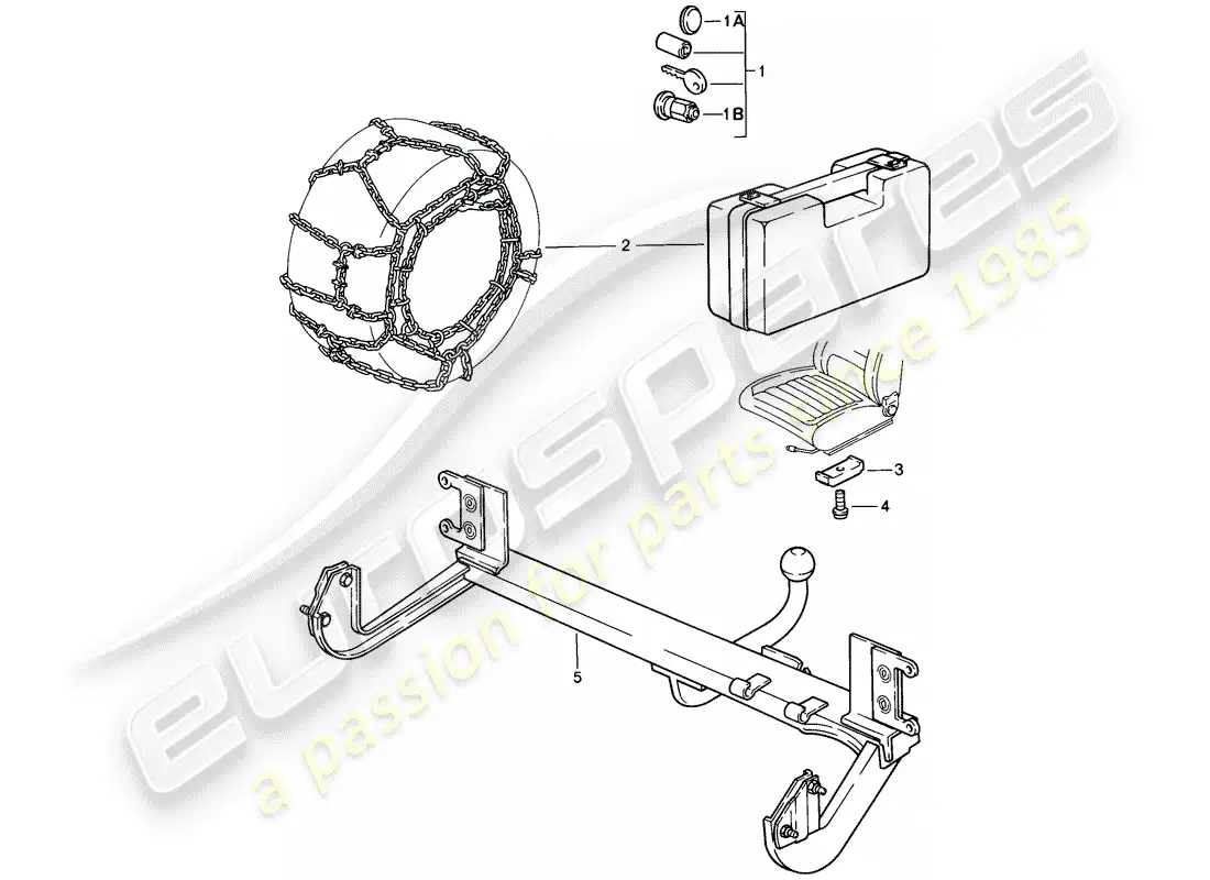 porsche 1987 (924s) accessories parts diagram